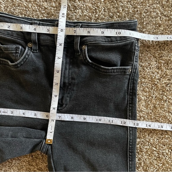 Free People We The Free Jeggings Jeans Women’s 25 Black Stretch Cropped Raw Hem - Picture 14 of 16